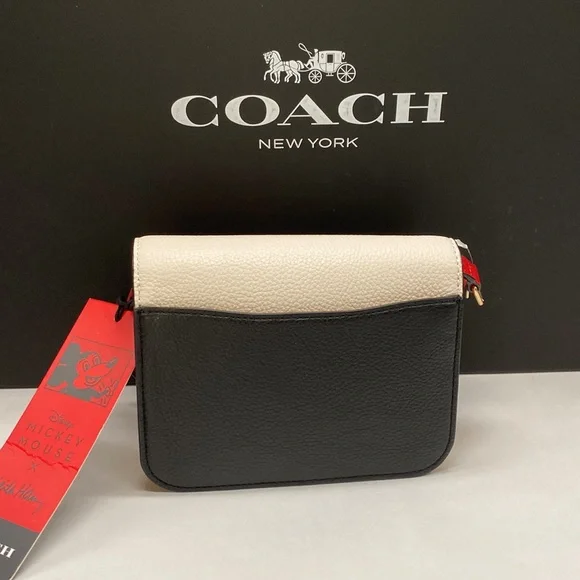 Coach Disney Mickey Mouse X Keith Haring Mini Brynn Crossbody Leather Purse Bag - Picture 5 of 8